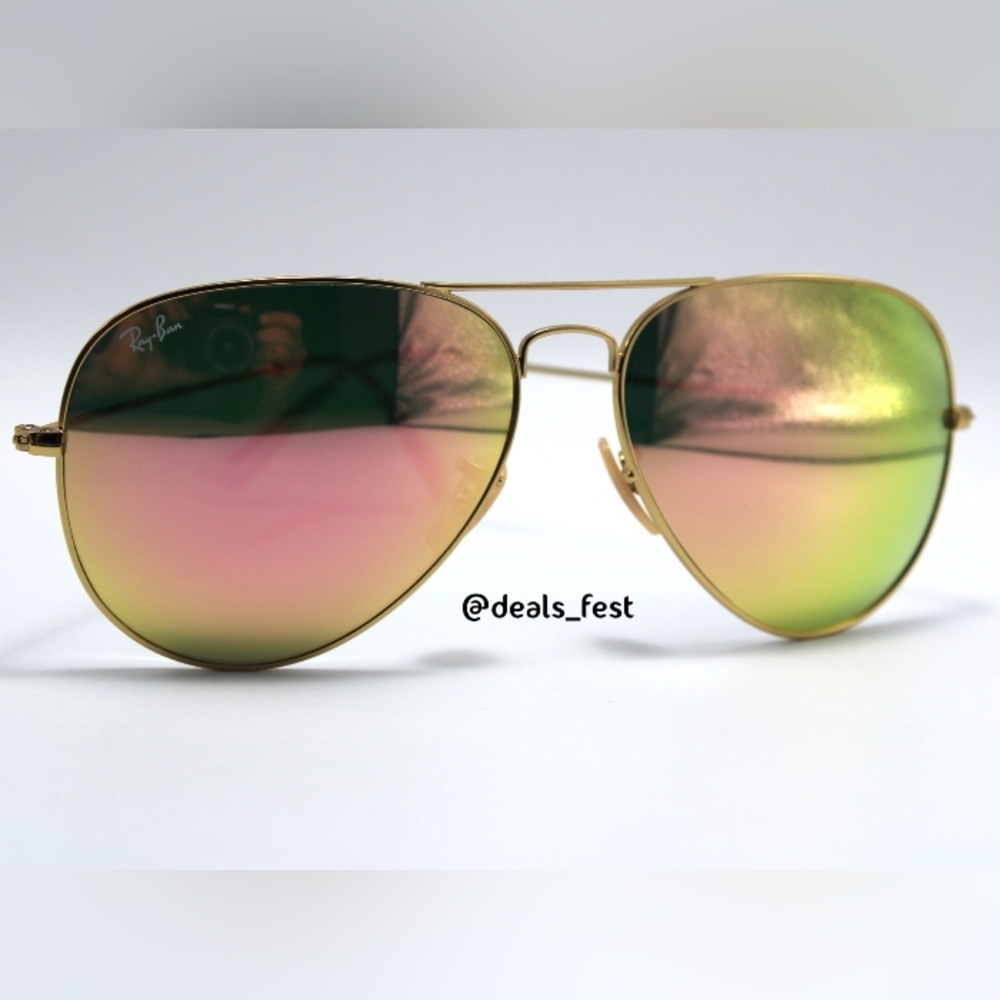 Model Display Ray-Ban Aviator Copper Pink Mirror RB3025 - Picture 8 of 17